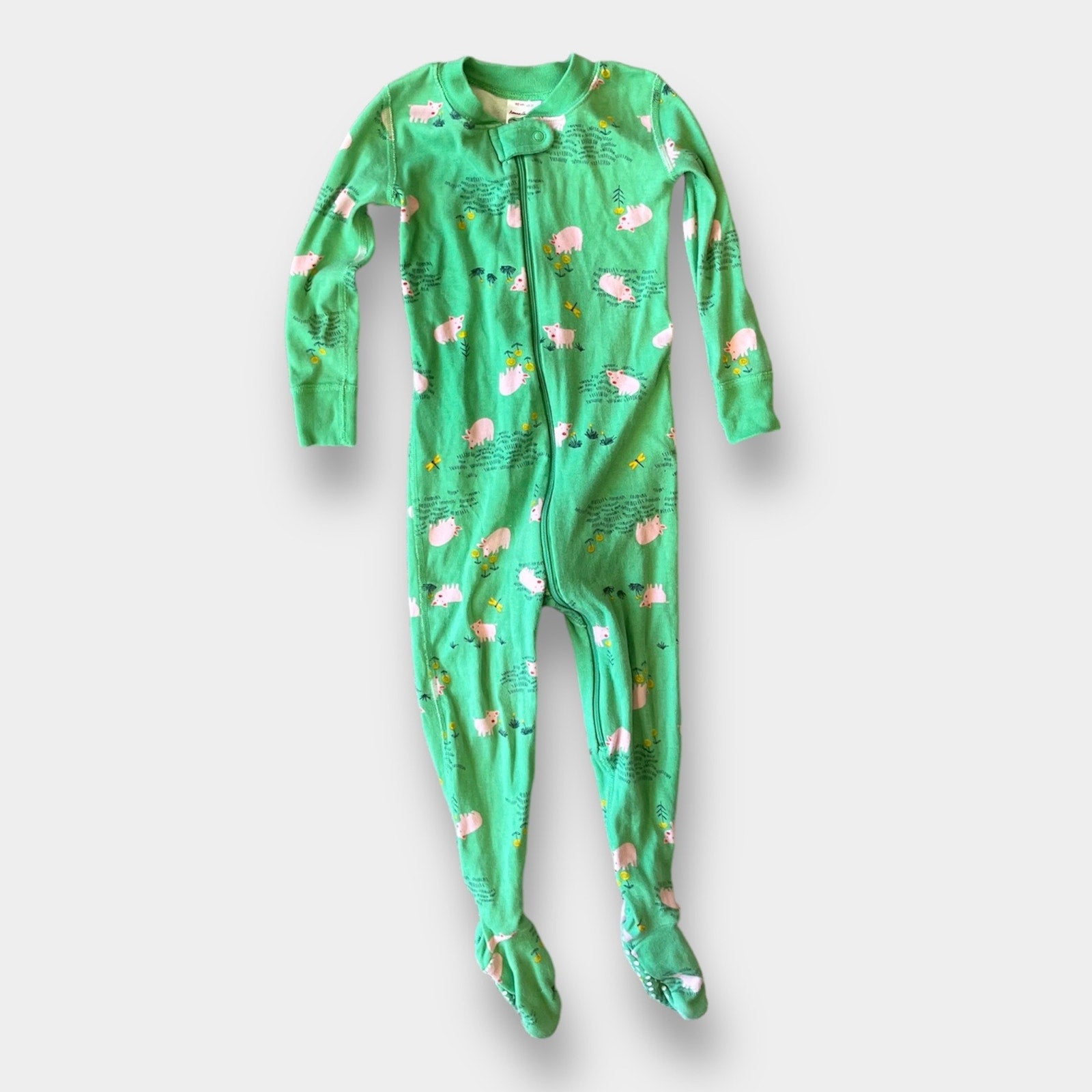 Hanna Andersson Green Farm Footie Pajamas 90 cm 3T