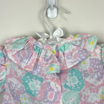 Load image into Gallery viewer, Vintage Broadway Kids Pastel Floral Ruffle Shirt &amp; Suspenders Set 18 Months
