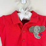 Load image into Gallery viewer, Mini Boden Pique Polo Elephant Shirt 9-12 Months
