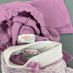 Load image into Gallery viewer, Vintage Healthtex Two Piece Purple Tulip Outfit 24 Months USA
