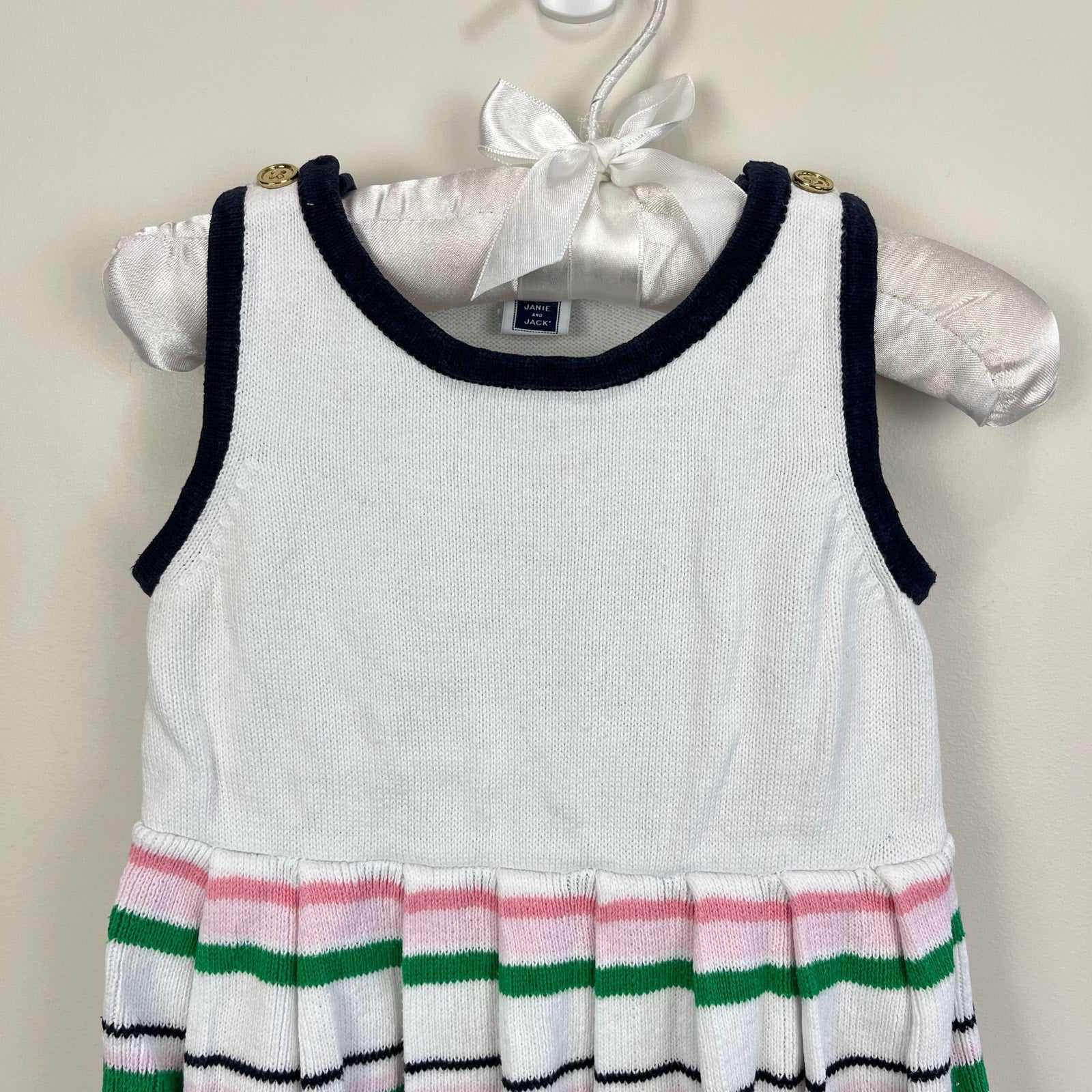 Janie and Jack Sleeveless Knit Pleated Dress 12-18 Months