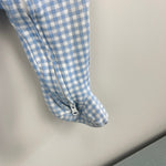 Load image into Gallery viewer, Ralph Lauren Gingham-Print Cotton Footed Coverall Blue White 6 Months
