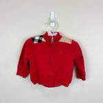 Load image into Gallery viewer, Burberry Full Zip Sweater Military Red 68 cm 6 Months
