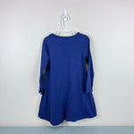 Load image into Gallery viewer, Mini Boden Space Big Applique Dress Starboard Blue 6-7
