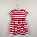 Load image into Gallery viewer, Mini Boden Short-Sleeved Fun Jersey Dress Poppy Red/Pink Stripe 2-3
