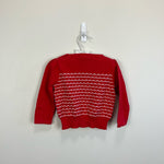 Load image into Gallery viewer, Janie and Jack Scallop Stripe Red Sweater 18-24 Months
