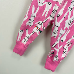 Hanna Andersson Pink Bunny Pajamas 60 cm (3-6 Months)