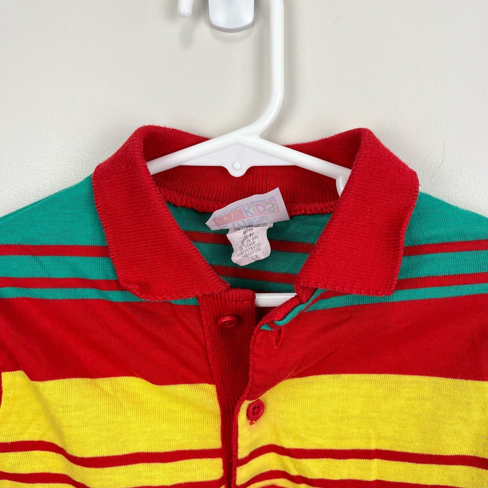 Vintage McKids Striped Polo Shirt 7 USA