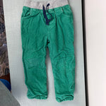 Load image into Gallery viewer, Mini Boden Jersey-Lined Cord Star Applique Pants Green 3-4
