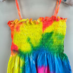 Load image into Gallery viewer, Vintage Happy Kids Tie Dye Tank Dress L
