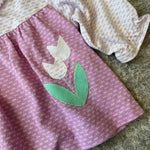 Load image into Gallery viewer, Vintage Healthtex Two Piece Purple Tulip Outfit 24 Months USA
