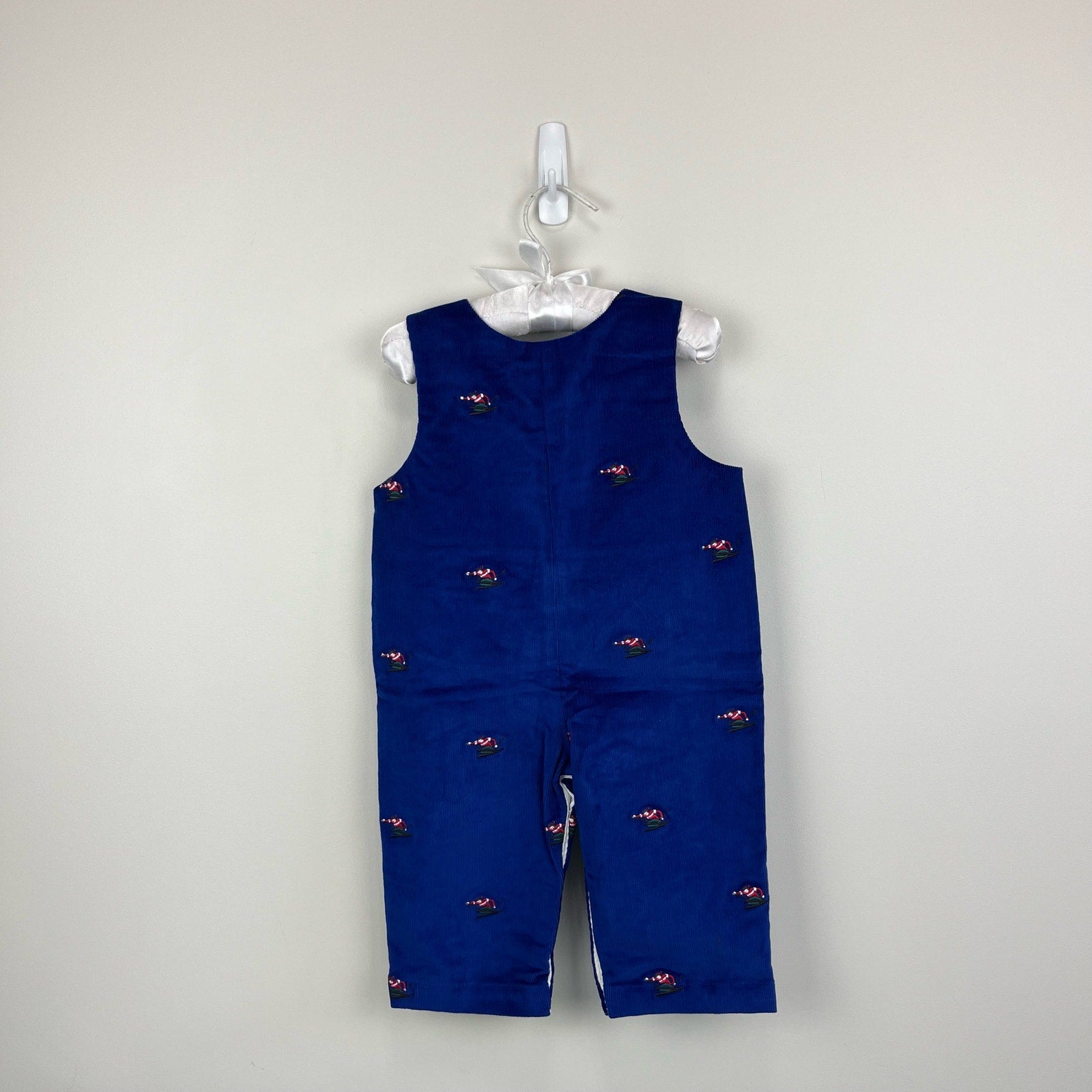 Classic Prep Childrenswear Tucker Overalls Bright Navy with Skier 6-9 Months NWT