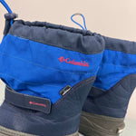 Load image into Gallery viewer, Columbia Children Powderbug Plus II Winter Snow Boots Collegiate Navy Chili Blue 2
