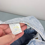 Load image into Gallery viewer, Vintage Happy Kids Patch Pocket Distressed Blue Jean Overalls
