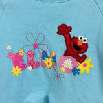 Load image into Gallery viewer, Vintage Y2K Elmo's World Long Sleeve Blue Flower Top 18 Months
