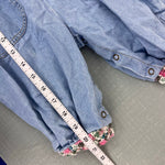 Load image into Gallery viewer, Vintage Baby Beluga New York Floral Denim Jumpsuit Romper 12 Months
