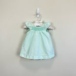 Load image into Gallery viewer, Janie &amp; Jack Aqua Stripe Flutter Sleeve Romper 0-3 Months
