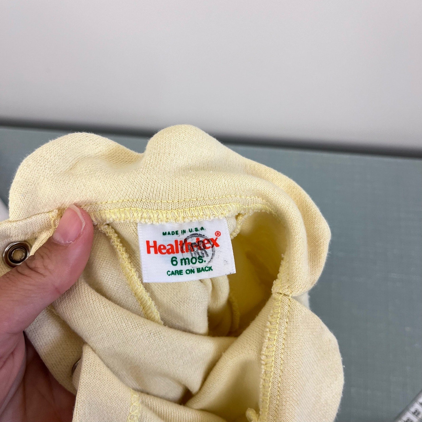 Vintage Healthex Yellow Baby Coverall 6 Months USA