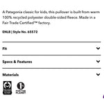 Load image into Gallery viewer, Patagonia Kids' Lightweight Synchilla Snap-T Fleece Pullover Snow Beam Pale Periwinkle XL NWT
