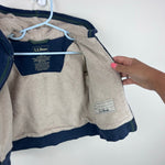 Load image into Gallery viewer, L.L. Bean Navy Sherpa Fleece Lined Hoodie Sweatshirt 2T
