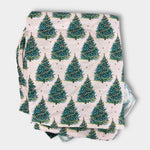 Load image into Gallery viewer, Papyrus Blush Pink Christmas Tree Print Sheets 100% Cotton Full Size Bed
