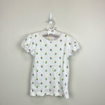 Load image into Gallery viewer, Mini Boden Short Sleeve White Pointelle Top White Flowers 8-9
