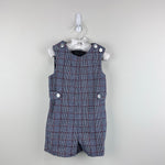 Load image into Gallery viewer, Vintage IMP Originals Gray Plaid Jon Jon Shortall Romper 4T
