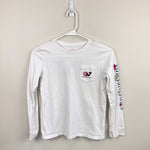 Load image into Gallery viewer, Vineyard Vines Girls Autumn Long Sleeve Whale Pocket T-Shirt M 10-12
