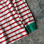 Load image into Gallery viewer, Mini Boden Festive Snug Fit Long John Pajama Set Red White Stripes 9
