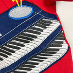 Load image into Gallery viewer, Mini Boden Short Sleeve Red Applique Keyboard T-Shirt 7-8
