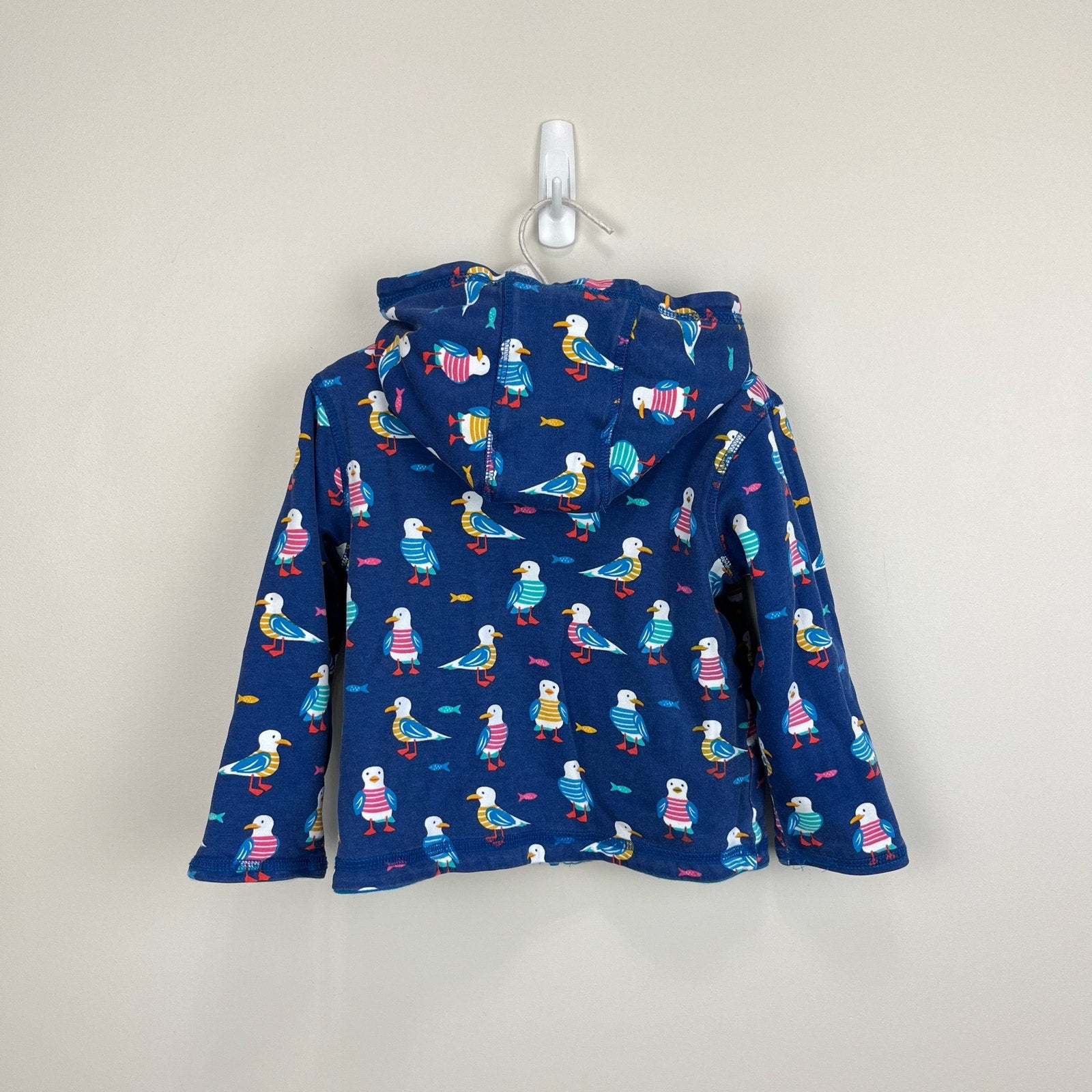 JoJo Maman Bebe Applique Seagull Reversible Hoodie 18-24 Months