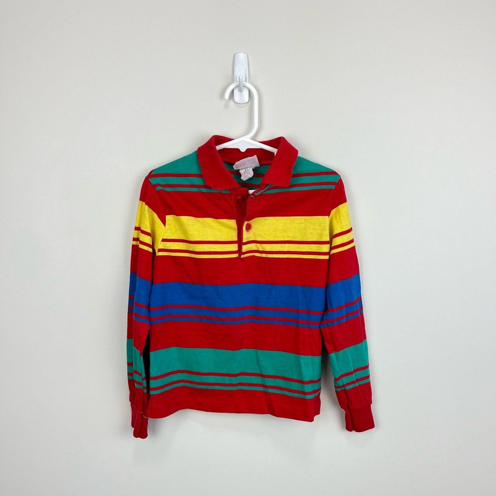 Vintage McKids Striped Polo Shirt 7 USA