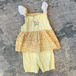 Load image into Gallery viewer, Vintage Basic Editions Yellow Floral Outfit 18 Months
