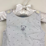 Load image into Gallery viewer, Jacadi Paris Quilted Gray Striped Bear Overalls 54 cm 1 Month

