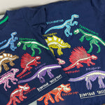 Load image into Gallery viewer, Educational Graphic T-Shirt Starboard Blue Dinosaur Skeletons 4T
