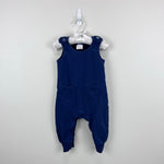 Load image into Gallery viewer, Hanna Andersson Baby French Terry Overalls Navy Blue 75 cm 12-18 Months
