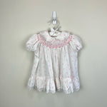 Load image into Gallery viewer, Polly Flinders Smocked White Dress 12 Months
