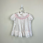 Load image into Gallery viewer, Polly Flinders Smocked White Dress 12 Months
