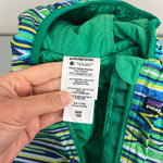 Load image into Gallery viewer, Patagonia Baby Reversible Puff-Ball Bunting Blue Green Waves 18 Months
