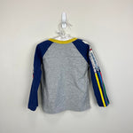 Load image into Gallery viewer, Mini Boden Long Sleeve Rainbow Rocket Ship Raglan T-Shirt 2-3
