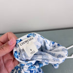 Load image into Gallery viewer, Crewcuts Blue Floral Tie Front T-Shirt S 6-7
