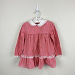 Load image into Gallery viewer, Vintage Winnie the Pooh Red White Striped Pinafore Dress 3T USA
