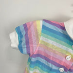 Load image into Gallery viewer, Vintage Carter's Pastel Rainbow Striped Polo Shirt 2T USA

