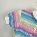 Load image into Gallery viewer, Vintage Carter's Pastel Rainbow Striped Polo Shirt 2T USA
