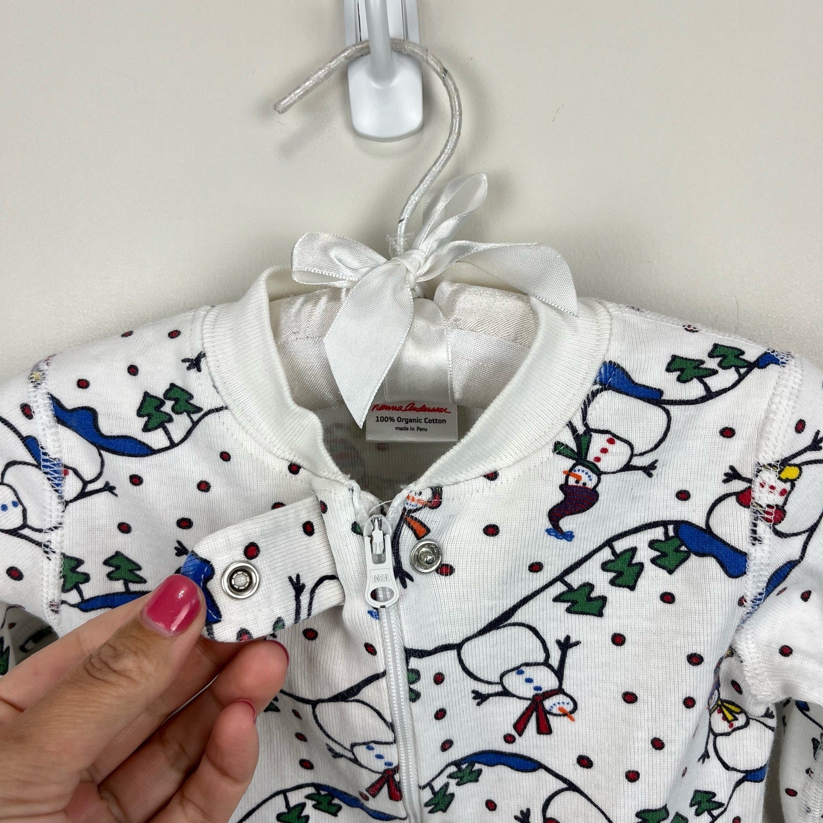 Hanna Andersson Snowman Pajamas 80 cm 18-24 Months