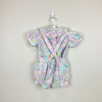 Load image into Gallery viewer, Vintage Broadway Kids Pastel Floral Ruffle Shirt &amp; Suspenders Set 18 Months
