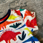 Load image into Gallery viewer, Mini Boden Dinosaur Tunic Dress &amp; Leggings Set 7-8
