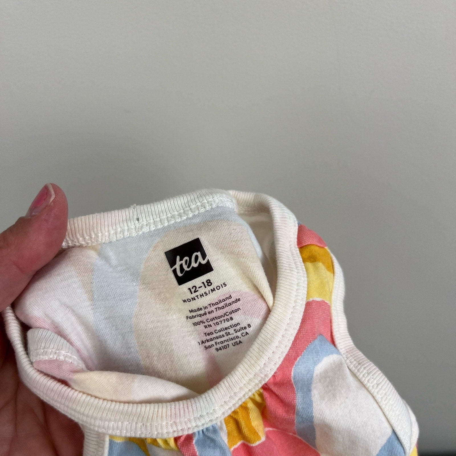 Tea Collection Rainbow Ruffle Romper 12-18 Months