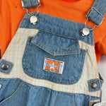 Load image into Gallery viewer, Vintage B2 Beluga Boyswear Orange Blue Shortall Set 3-6 Months NWT

