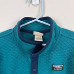 Load image into Gallery viewer, L.L. Bean Kids Quilted Quarter Snap Pullover Teal L 6/7
